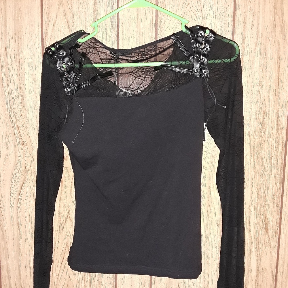 Sophia Women's Spider Web Long Sleeve Shirt